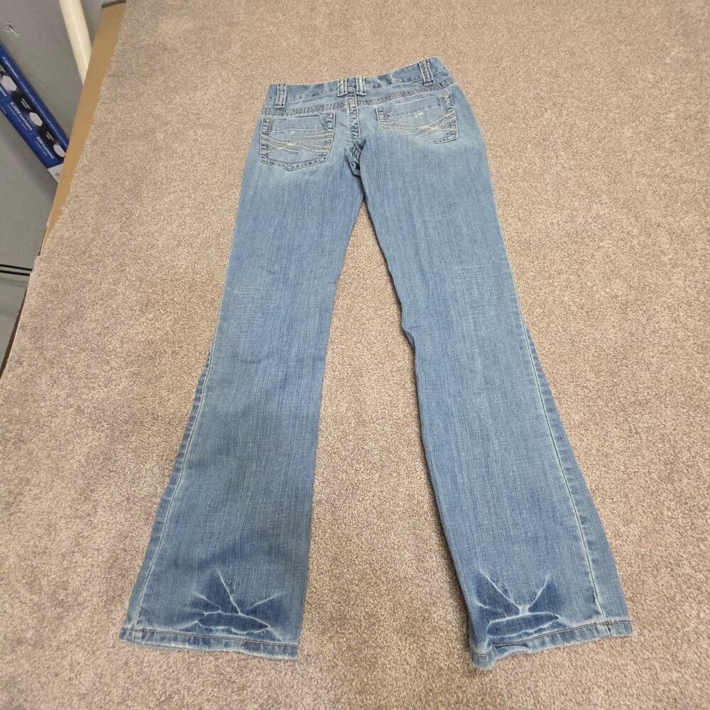 Aeropostale Chelsea Bootcut Jeans Size 1/2 Regular Light Wash Distressed Y2K